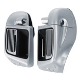 HR3 Barracuda Silver Vented Lower Fairing Kit For Harley Touring Models 2014-2023 (Fits water cooled models)